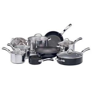RACO Kitchen Essentials Nonstick/Stainless Steel Induction 9 Piece Cookware Set - Picture 1 of 9