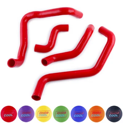For 1972-1983 78 FIAT Bertone X 1/9 X1/9 Silicone Radiator Coolant Hose Kit Red - Image 1 of 4