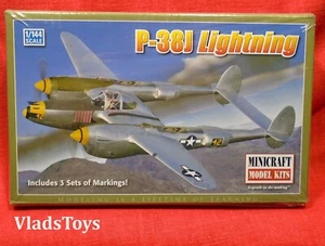 Minicraft 1/144 USAAF Lockheed P-38J Lightning 3 set di marcature sigillate #14617 - Foto 1 di 7