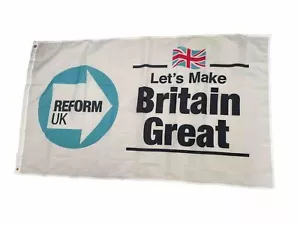 BRAND NEW Reform UK Great Britain Flag 5ft By 3ft Nigel Farage United Kingdom - Picture 1 of 1