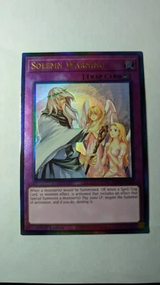 Solemn Warning (PUR) RA02-EN078 25th Anniversary Rarity Collection II 1st... - Image 1 of 2