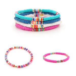 Women's Bracelet Holiday Beach Style Soft Pottery Fashionable Ornament Colorful - Picture 1 of 18