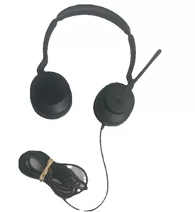 Jabra On-Ear Adjustable Headset with Mute, Volume, Play/Pause Buttons -USB Cord - Picture 1 of 22