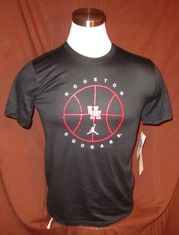 Houston Cougars Basketball Mens Short-Sleeve T-Shirt, Nike, Black, Size M, New Cover