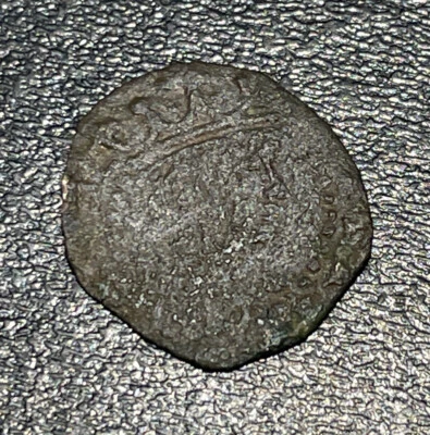 1598-1621 Spain Catalonia King Philip II Girona AE Dinero 0.38g Coin - Image 1 of 3