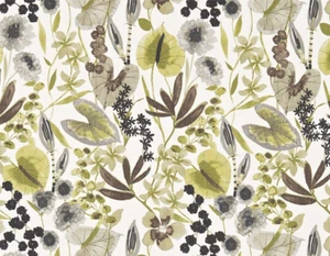 HARLEQUIN CURTAIN FABRIC DESIGN "Nalina" 2.8 METRES ZEST/COCOA/STONE - Picture 1 of 5