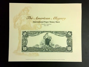 Tarjeta de recuerdo Scott #NSC86 - International Paper Money Show (IPMS) 1997 - Como nueva - Imagen 1 de 2