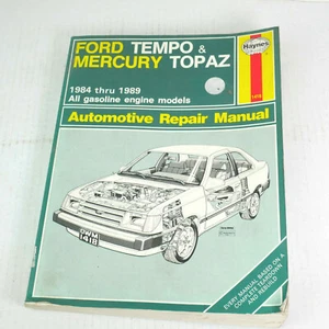 Manual de reparación Haynes 1418 Ford Tempo & Mercury Topaz 1984-1989 - Imagen 1 de 6