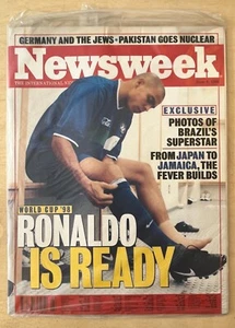 NEWSWEEK Magazine RONALDO on Cover World Cup 1998, sealed never opened - Picture 1 of 2