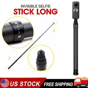 3m 9.8ft Long Extended Edition Selfie Stick fits Insta360 X2/X3/X4 Sport CameBl - Picture 1 of 13