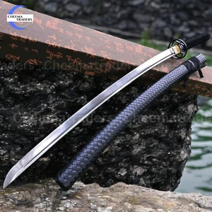 Japanese Samurai Katana Sword Damascus Folded Steel Sharp Full Tang Handmade - Picture 1 of 6