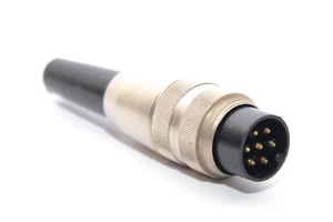 M16-Steckverbinder / Stecker, gerade, 7-polig / 360°, mit Schraubverschluss, NOS - Picture 1 of 5