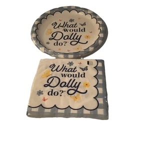 Dolly Parton Party Set - Servietten & Teller, Was würde Dolly tun. Neu im Paket - Bild 1 von 5