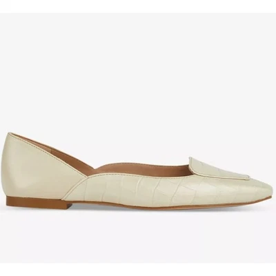 Mocasines planos LK Bennett Willow talla 39 EE. UU. 8,5 efecto cocodrilo cuero tostado NUEVOS $320 Foto 1 de 4