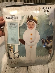 Where The Wild Things Are Max Infant Costume Size 12-24 Months -NEW - Picture 1 of 2