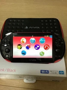 SONY PSVITA Pink/Black (PCH-2000) with hard case - Picture 1 of 4