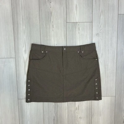 Minifalda Athleta Take a Hike estilo laterales a presión 861832 marrón para mujer talla 14 Foto 1 de 4