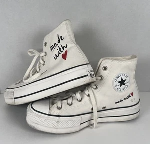 Converse Chuck Taylor All Star Men's 6.5 Women’ 8.5 High Top- Made With Love - Picture 1 of 15