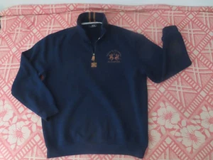 Maglione maglia polo La Martina Buenos Aires blu 1/4 zip taglia 2XL - Foto 1 di 10