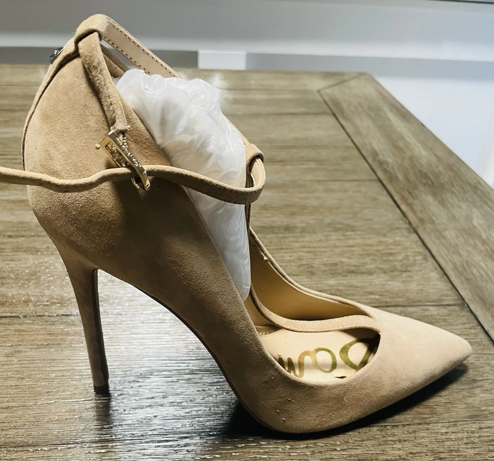 Zapatos de salón Sam Edelman para mujer talla 10,5 beige avellana de gamuza Foto 1 de 4