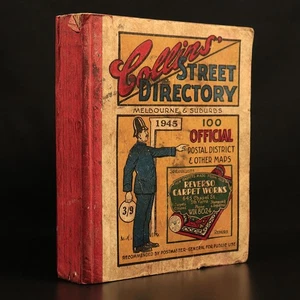 1945 Collins Street Directory Melbourne & Suburbs Antique Reference Book Maps - Picture 1 of 16