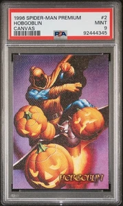 Fleer Spider-Man Premium #2 Hobgoblin 1996 lona PSA 9 como nuevo - Imagen 1 de 2