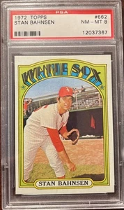1972 Topps Baseball #662 - Stan Bahnsen - PSA 8 - Imagen 1 de 2
