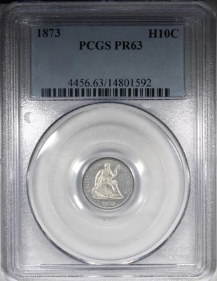 1873 Proof Seated Liberty Half Dime PCGS PR63 Low Mintage Coin - Image 1 of 4