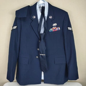 USAF Complete Dress Blues uniform 41R Coat 31R Pants Airman USA Air Force W/Pins - Picture 1 of 24