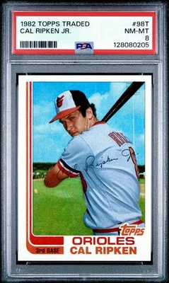 Topps 1982 negociado #98T Cal Ripken Jr. ROOKIE RC PSA 8 Foto 1 de 2
