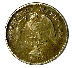 1904 Mo Mexico Second Republic 5 Centavos Silver Coin  KM# 400.2 - Picture 1 of 2