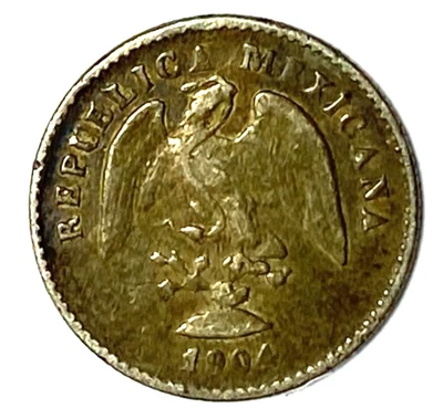 1904 Mo Mexico Second Republic 5 Centavos Silver Coin  KM# 400.2 - Image 1 of 2