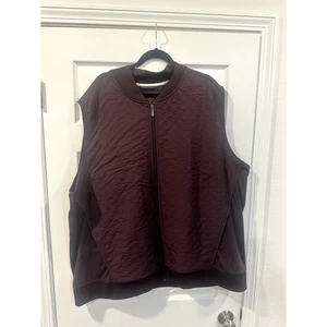 Perry Ellis Men’s Vest 3XLT Sleeveless Quilted Outerwear Plum/Burgundy - Picture 1 of 24