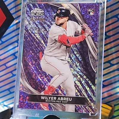 2024 Topps Chrome Black - Wilyer Abreu - Purple Mini-Diamond Refractor /150 (RC) - Image 1 of 4