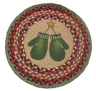 Alfombras Capitol Earth manoplas pintadas de yute mantel individual redondo 15"x15" artista Susan Burd Foto 1 de 3