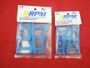 RPM TRAXXAS 2WD SLASH BLUE Front + Rear SUSPENSION A-ARMS 1/10 RAPTOR VXL XL-5 - Picture 1 of 1