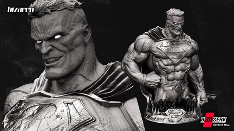 Bizarro Bust 3D printed unpainted resin model kit Cover