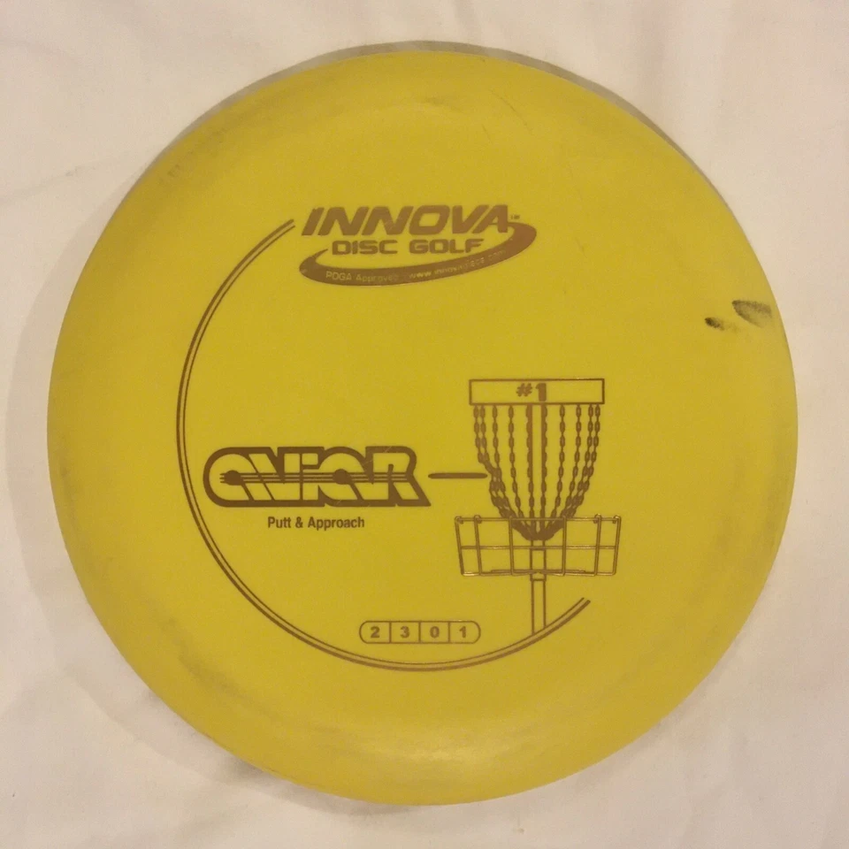 Innova Disc Golf Aviar Putt And Approach Yellow with Gold Foil Used - Image 1 of 2