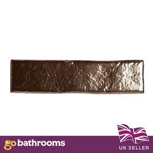 Metallic Gold Shimmer Gloss Porcelain Wall Brick Oliva Subway Tile 70x280mm Box - Picture 1 of 3