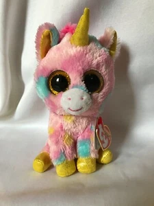 TY Beanie Boos 6" FANTASIA the UNICORN sparkle eyes plush stuffed toy w/ tags - Picture 1 of 5