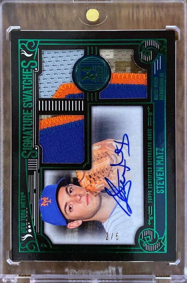 Steven Matz Signature Swatches 2/5 Topps 2016 - Image 1 of 3