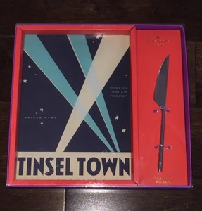 NIB Kate Spade New York Lenox Tinsel Town Glass Cheese Cutting Board w/Knife New - Picture 1 of 5