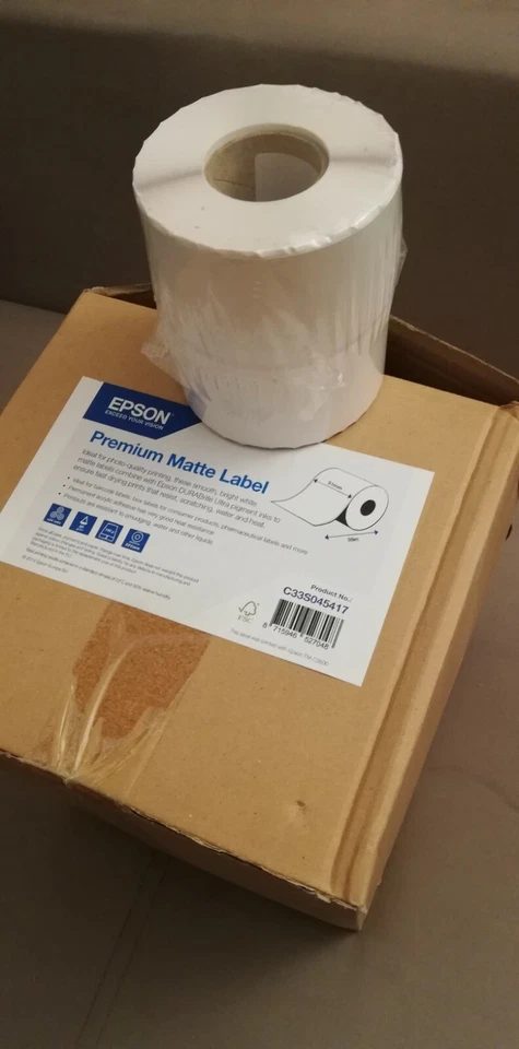 EPSON Premium Matte Labels 51mm x up to 35m C33S045417 ORIGINAL GENUINE - Image 1 of 1