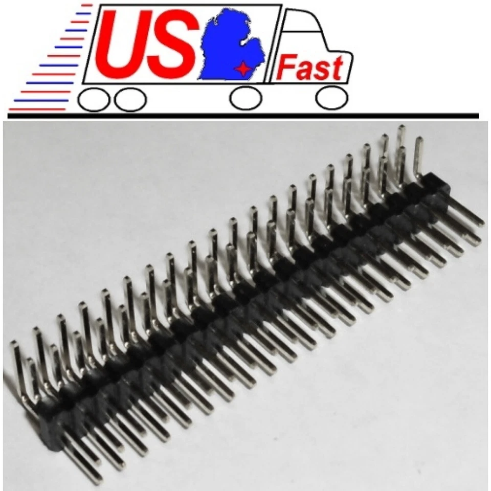 40pin 2x20wire 2Row PCB header/connector/coupler/extend 2.54mm/.1"pitch IDE PATA - Image 1 of 1