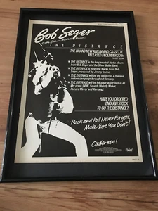 BOB SEGER-THE DISTANCE-1982 Original A3 framed poster size advert - Picture 1 of 1