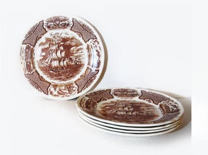 Set of 5 Alfred Meakin, Fair Winds, The Friendship of Salem Dinner Plates, MInt - Picture 1 of 12