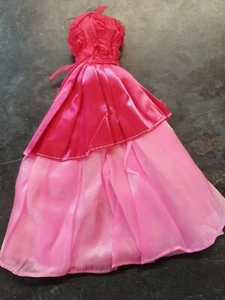 Pink & Fuchsia Flowers Design Made for Fashion Dolls ball gown dress UK Seller - Picture 1 of 3
