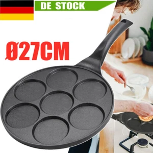 7 Loch Pfannkuchen Pfanne Spiegelei Eierpfanne Lochpfanne Bratpfanne Pancake - Bild 1 von 13
