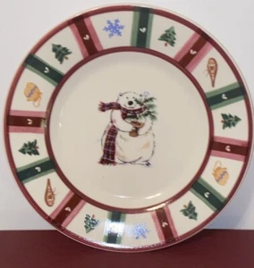 PFALTZGRAFF Keramik SCHNEEBÄR - 8 1/4" Salat/Mittagessen Teller Winter Design - Bild 1 von 1