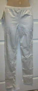  SKINNY Pants White Shiny Nylon Spandex Girls/Ladies 50's #75839 MainStreet - Picture 1 of 6